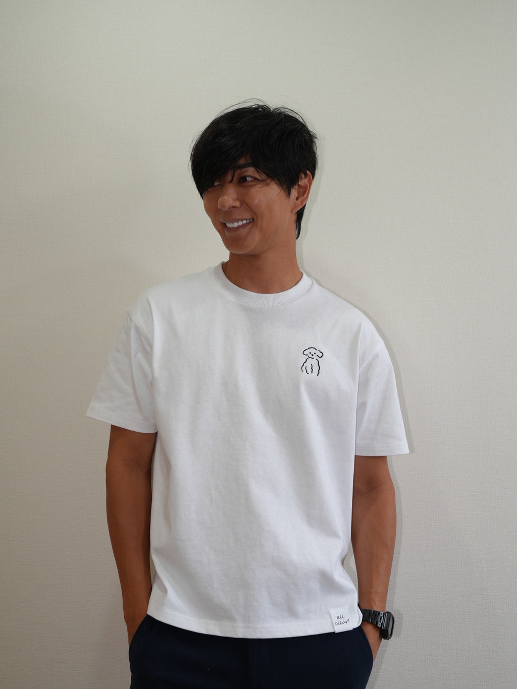 DOGミニ刺繍Tシャツ(プードル)