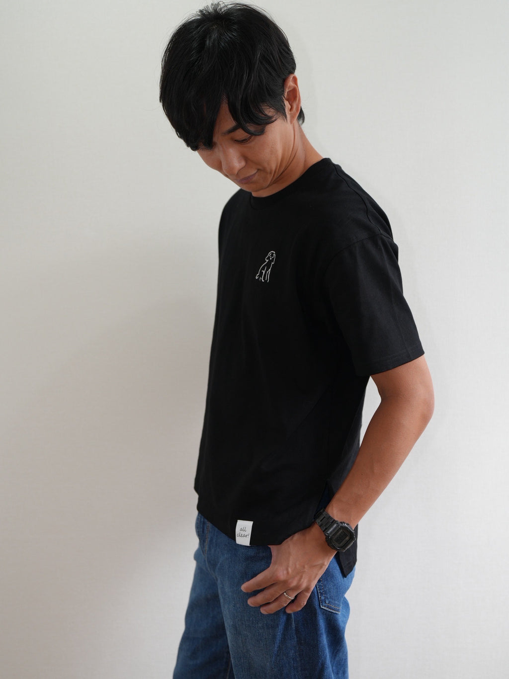 DOGミニ刺繍Tシャツ(ドゥードル)