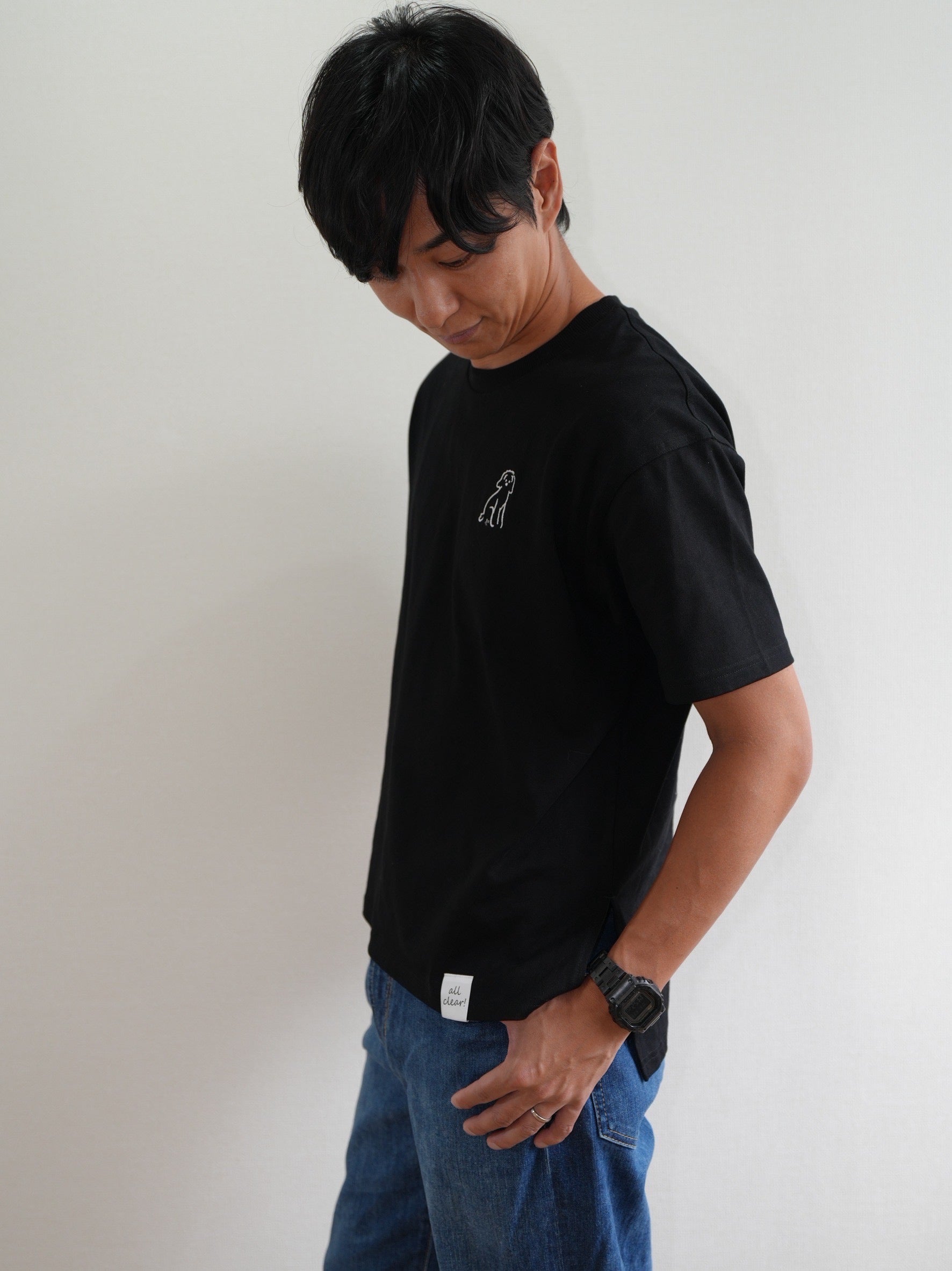 DOGミニ刺繍Tシャツ(ドゥードル)