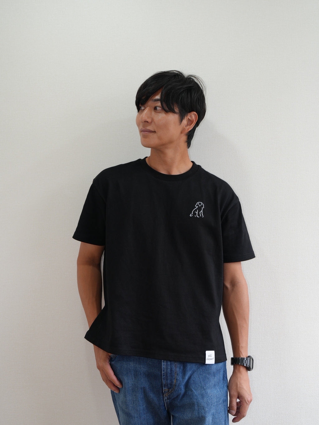 DOGミニ刺繍Tシャツ(ドゥードル)