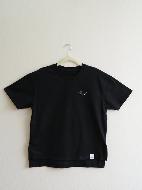 DOGミニ刺繍Tシャツ(ダックスフンド)