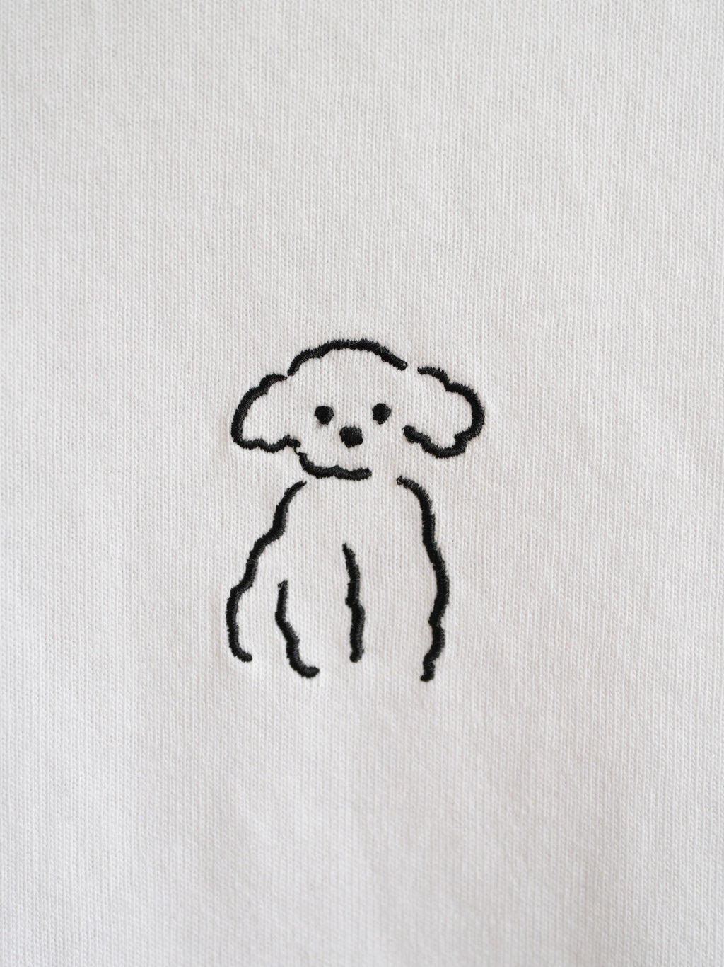 DOGミニ刺繍Tシャツ(プードル)