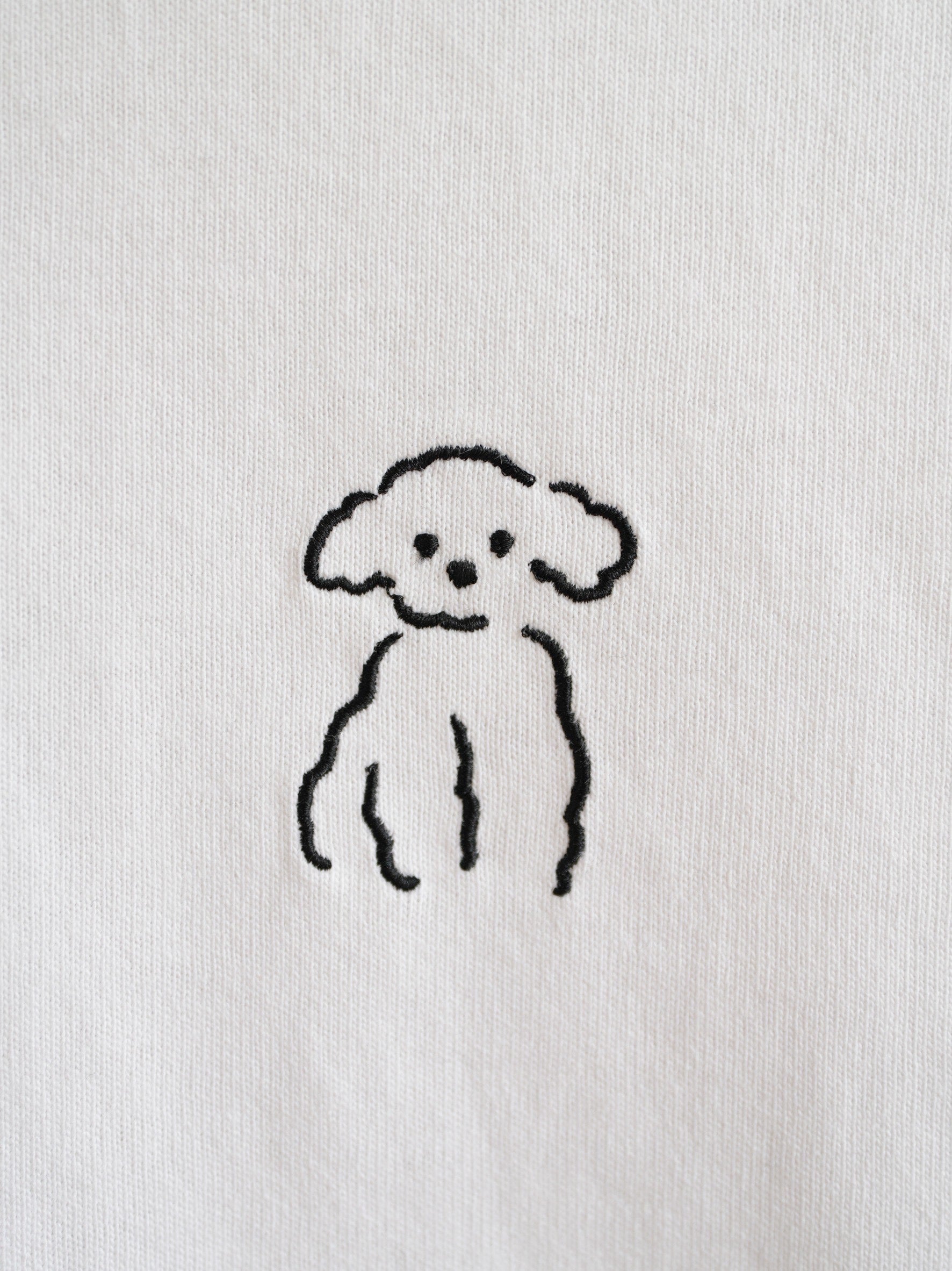 DOGミニ刺繍Tシャツ(プードル)