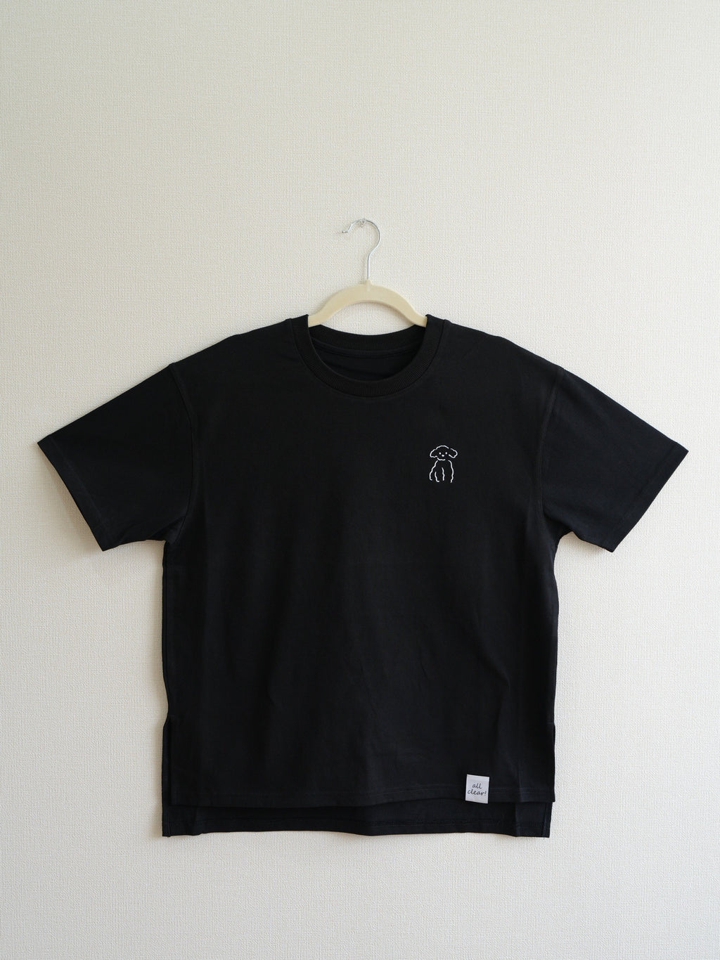 DOGミニ刺繍Tシャツ(プードル)