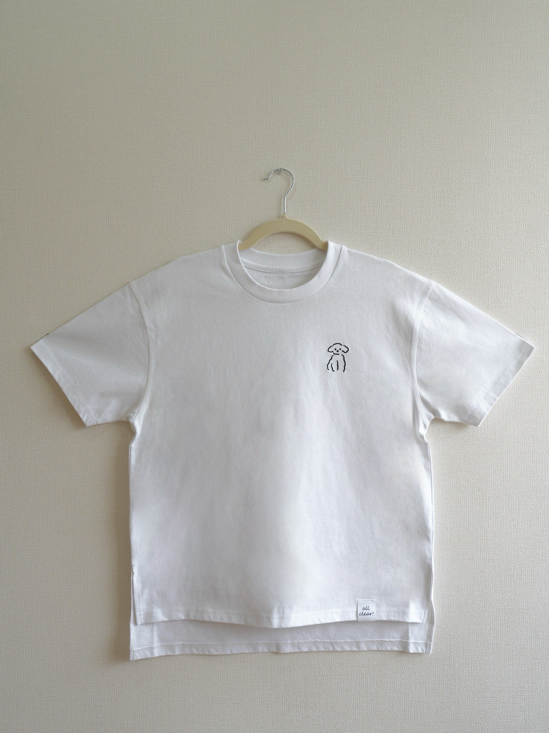 DOGミニ刺繍Tシャツ(プードル)