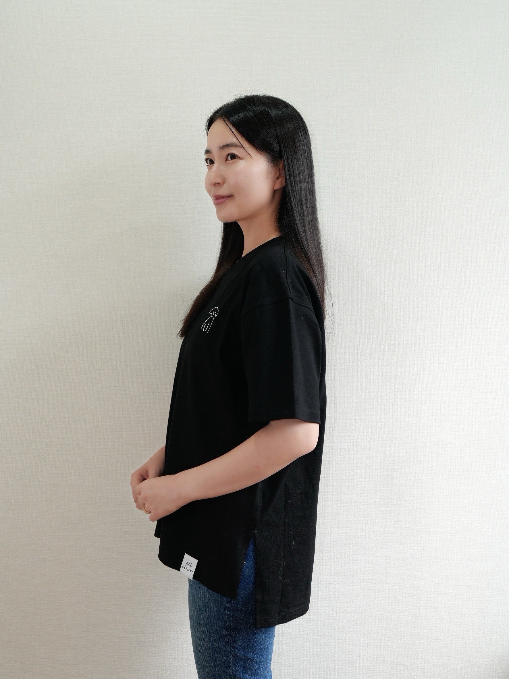 DOGミニ刺繍Tシャツ(プードル)