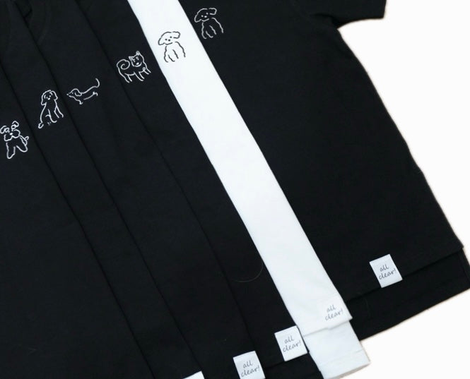 DOGミニ刺繍Tシャツ(ドゥードル)