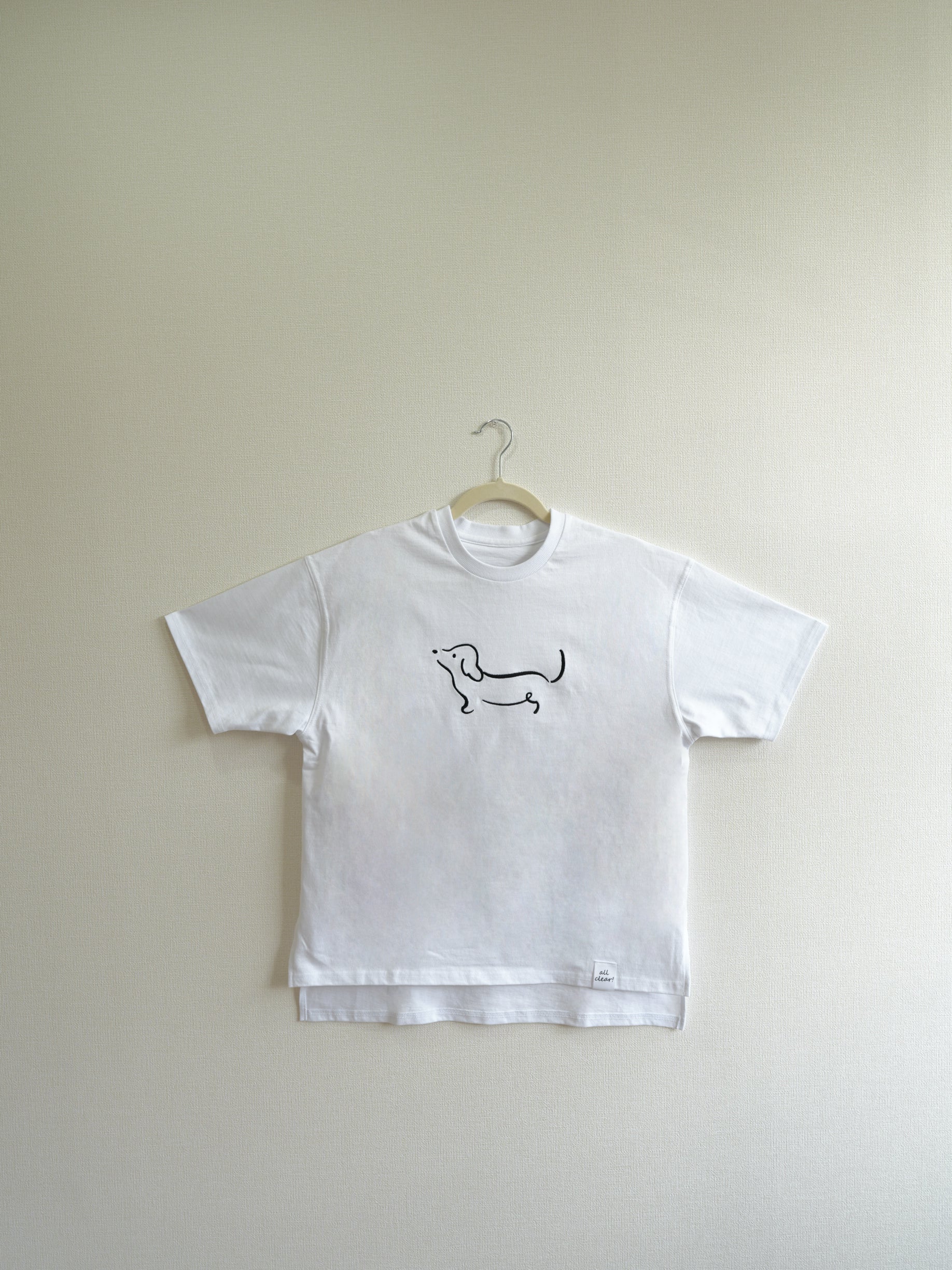 DOG刺繍Tシャツ(ダックスフンド)