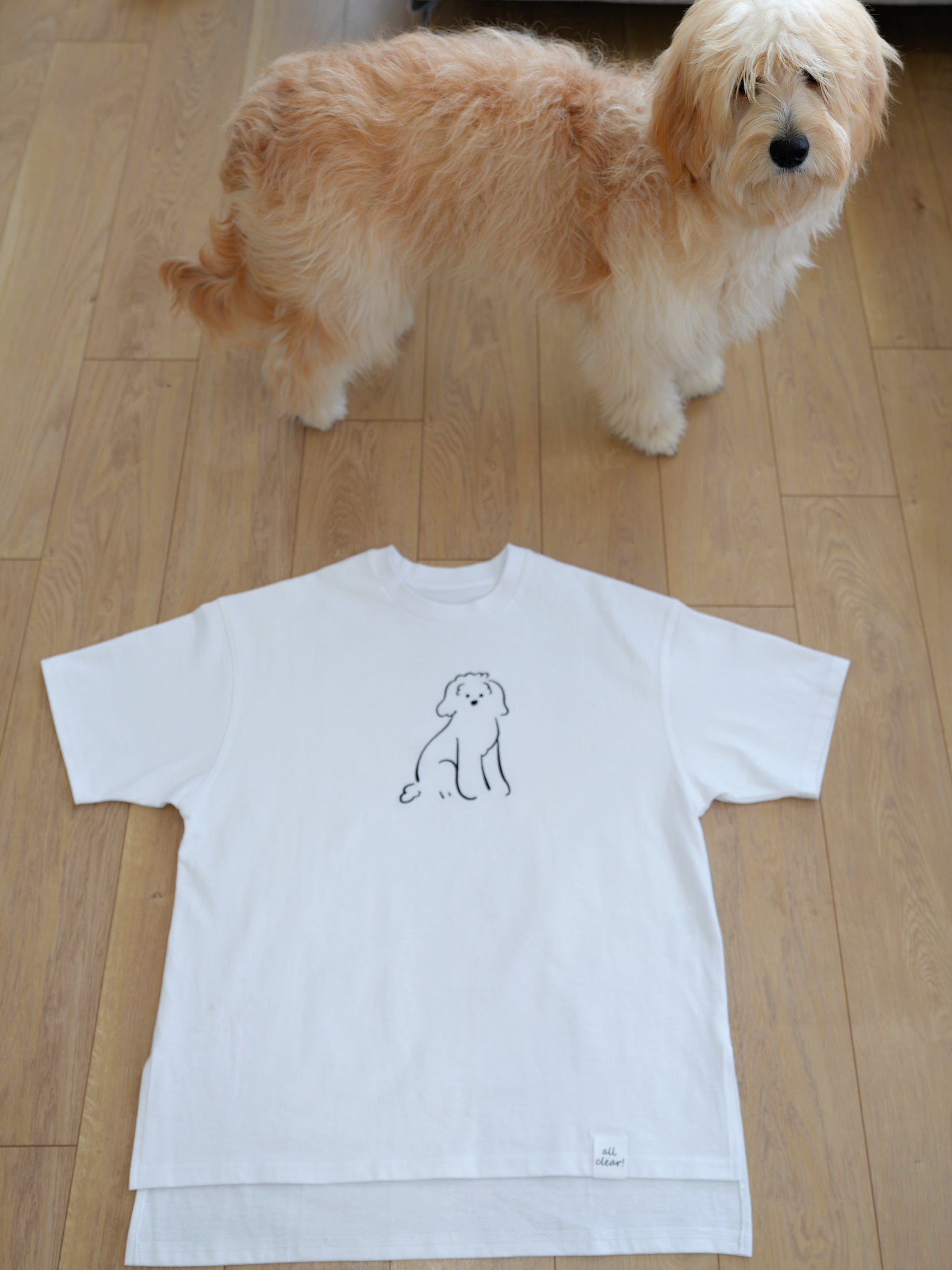 DOG刺繍Tシャツ(ドゥードル)