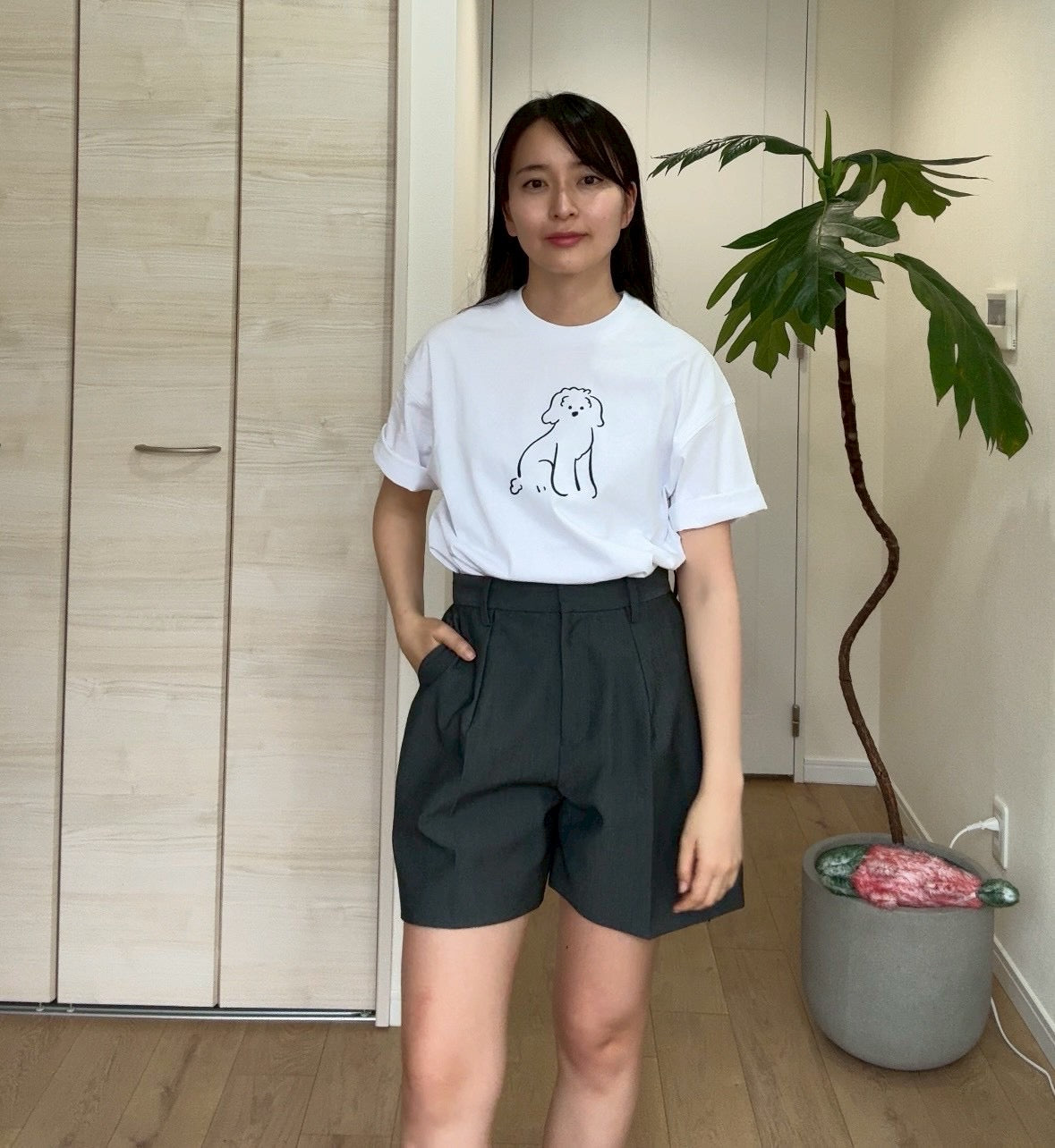 DOG刺繍Tシャツ(ドゥードル)