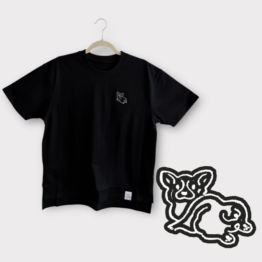 DOGミニ刺繍Tシャツ＜コーギー＞